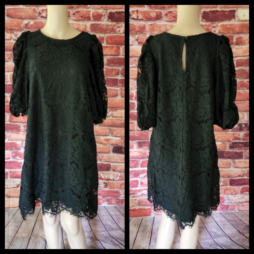 City Chic Nora Black Lace Dress 12 NWT - Picture 3 of 6